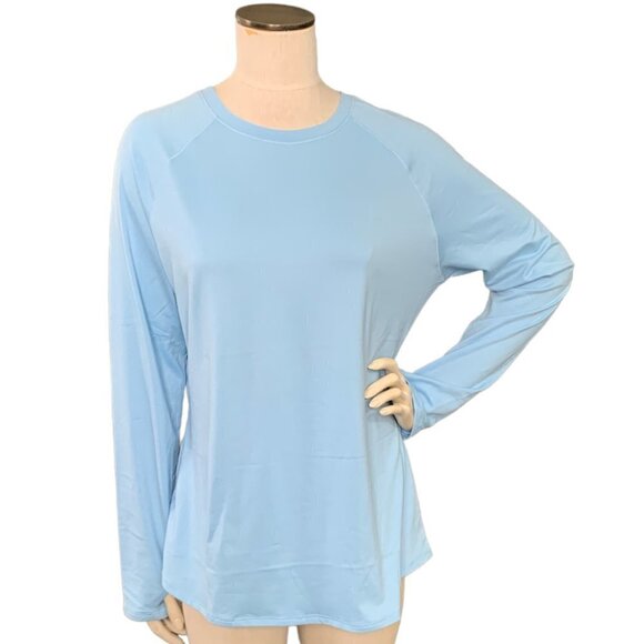 Cuddl Duds Climate Right Fleece Long Sleeve Top XL Baby Blue 94J - Picture 2 of 9